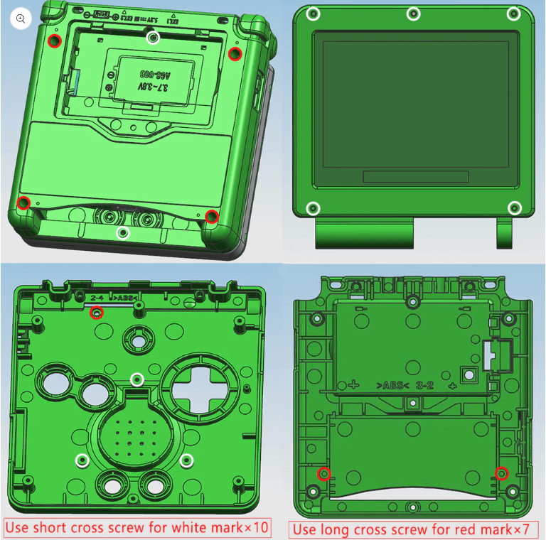 FunnyPlaying GBA SP Shell - IPS Ready - No Trimming Needed | Retro ...